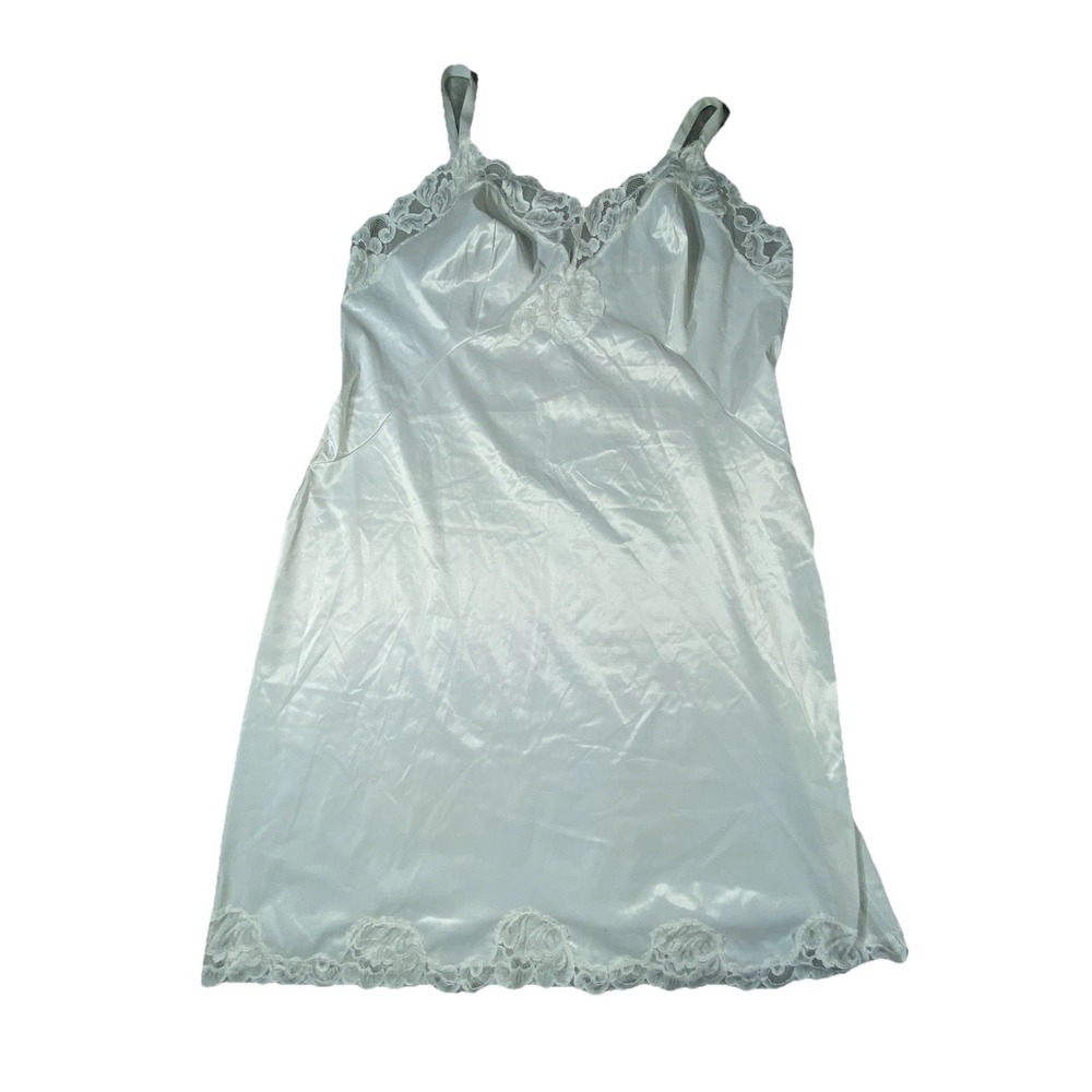 Komar Dress Nightgown Womens 44 Intimates White Lace Romantic Spaghetti Strap